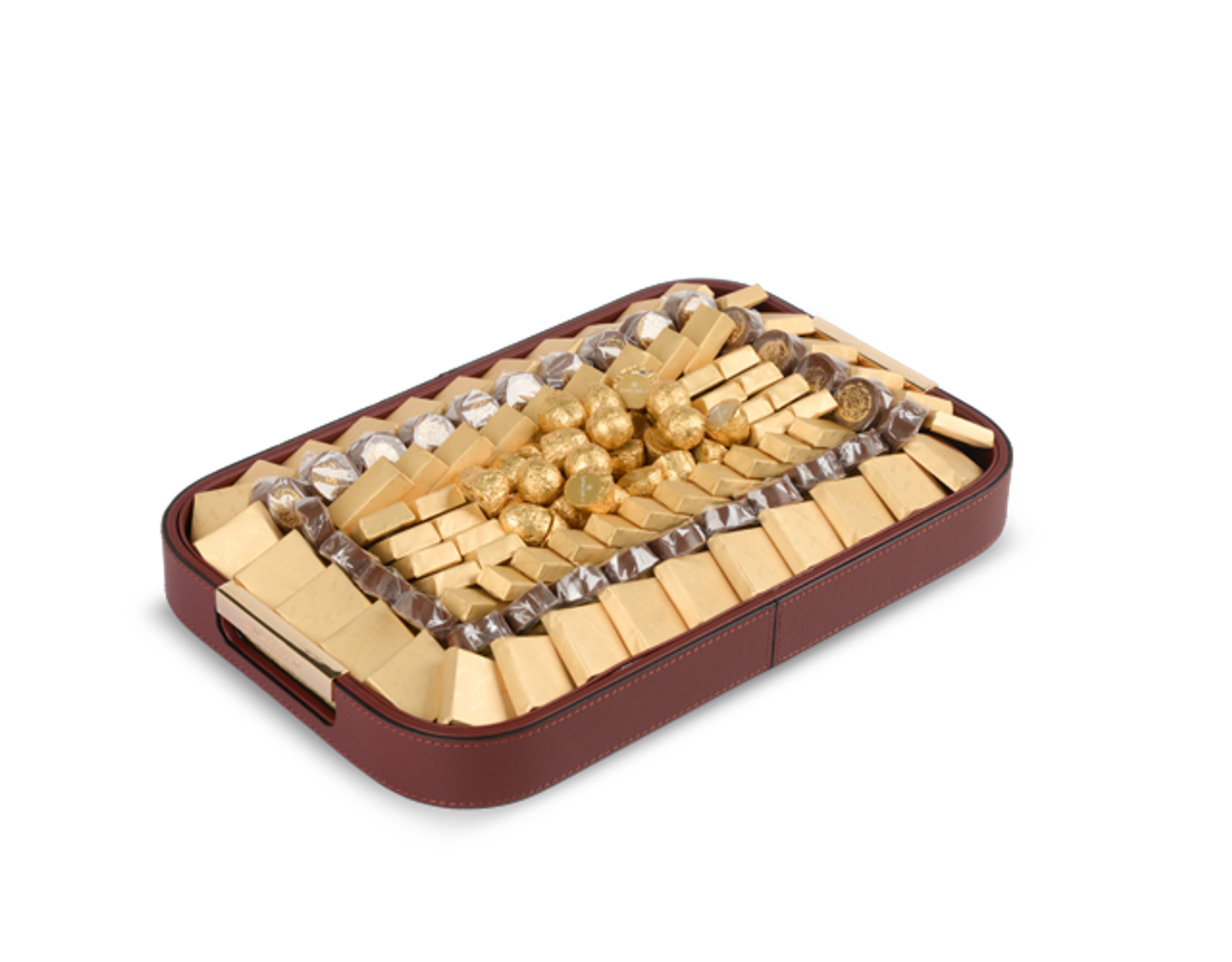 Maroon Leather Chocolate Tray