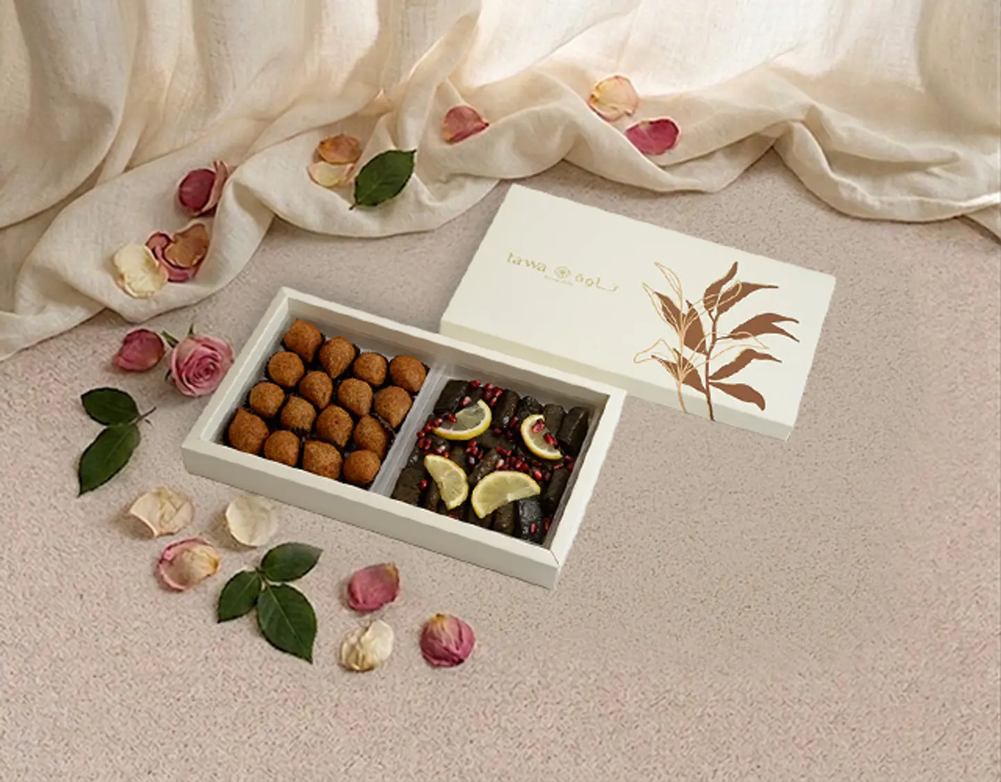 ورق عنب وكبة دجاج