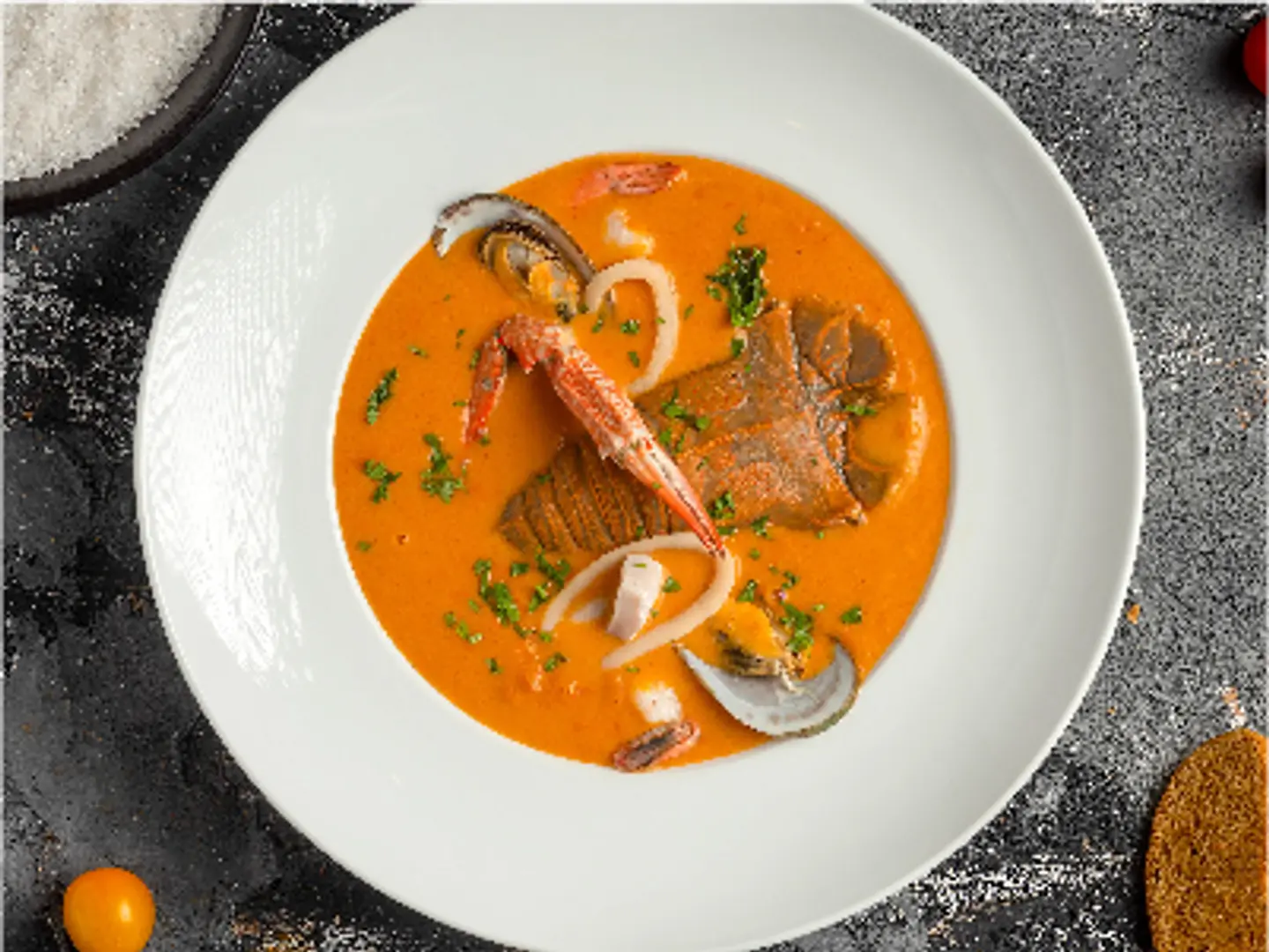 Red Creamy Seafood Soup