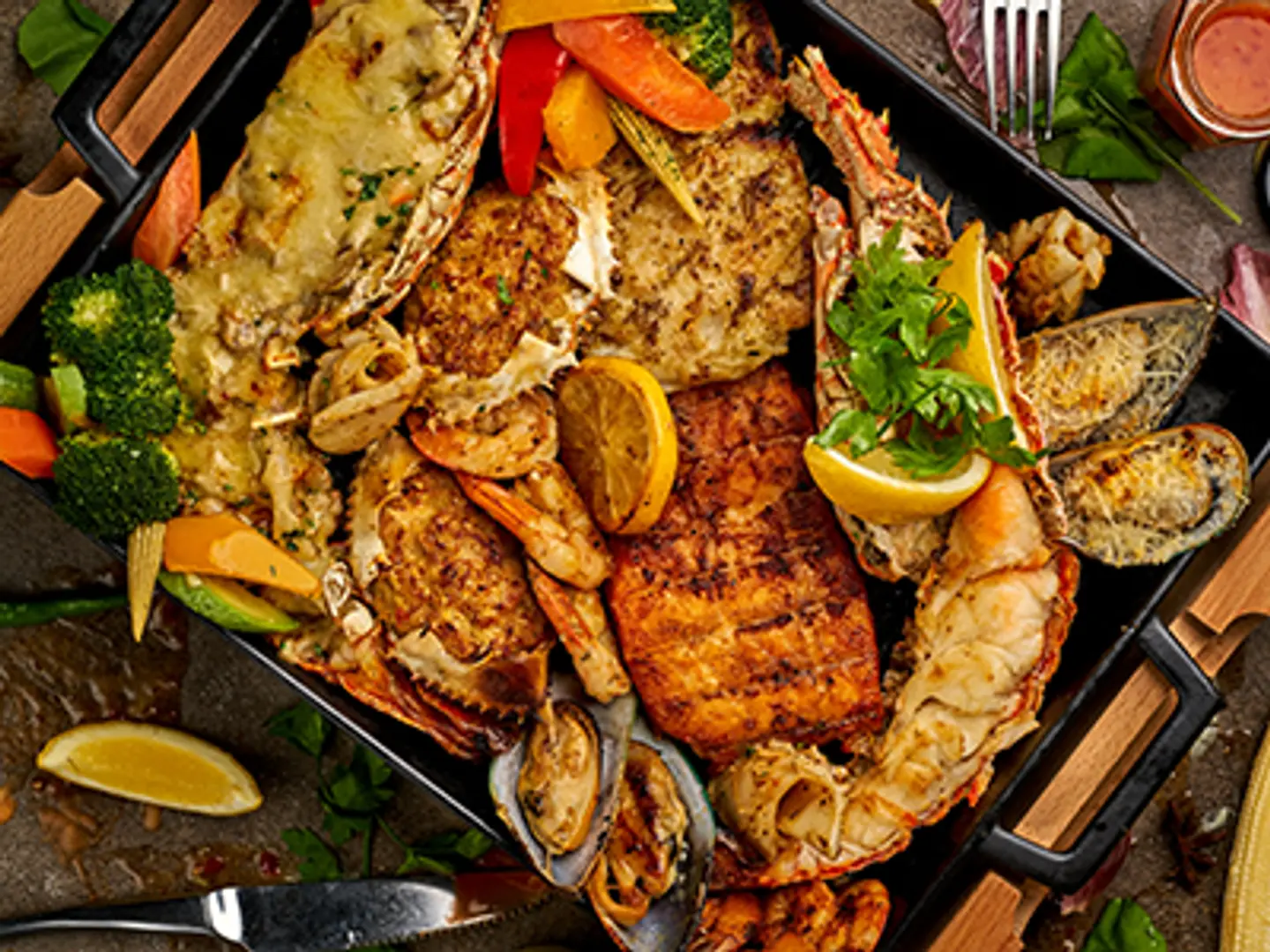 Grill Seafood Platter (Sizzling)