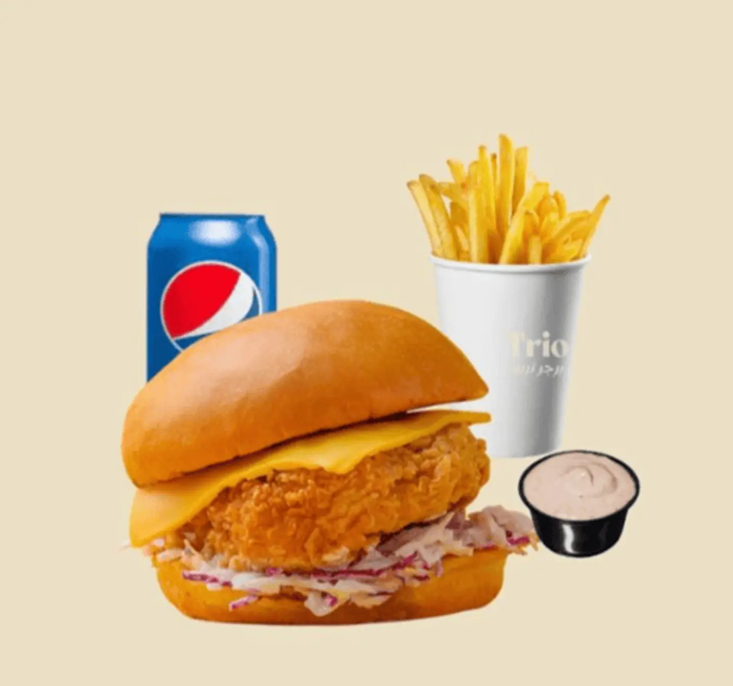 1 Classic Crispy + 1 Fries + 1 Drink + 1 Trio Sauce