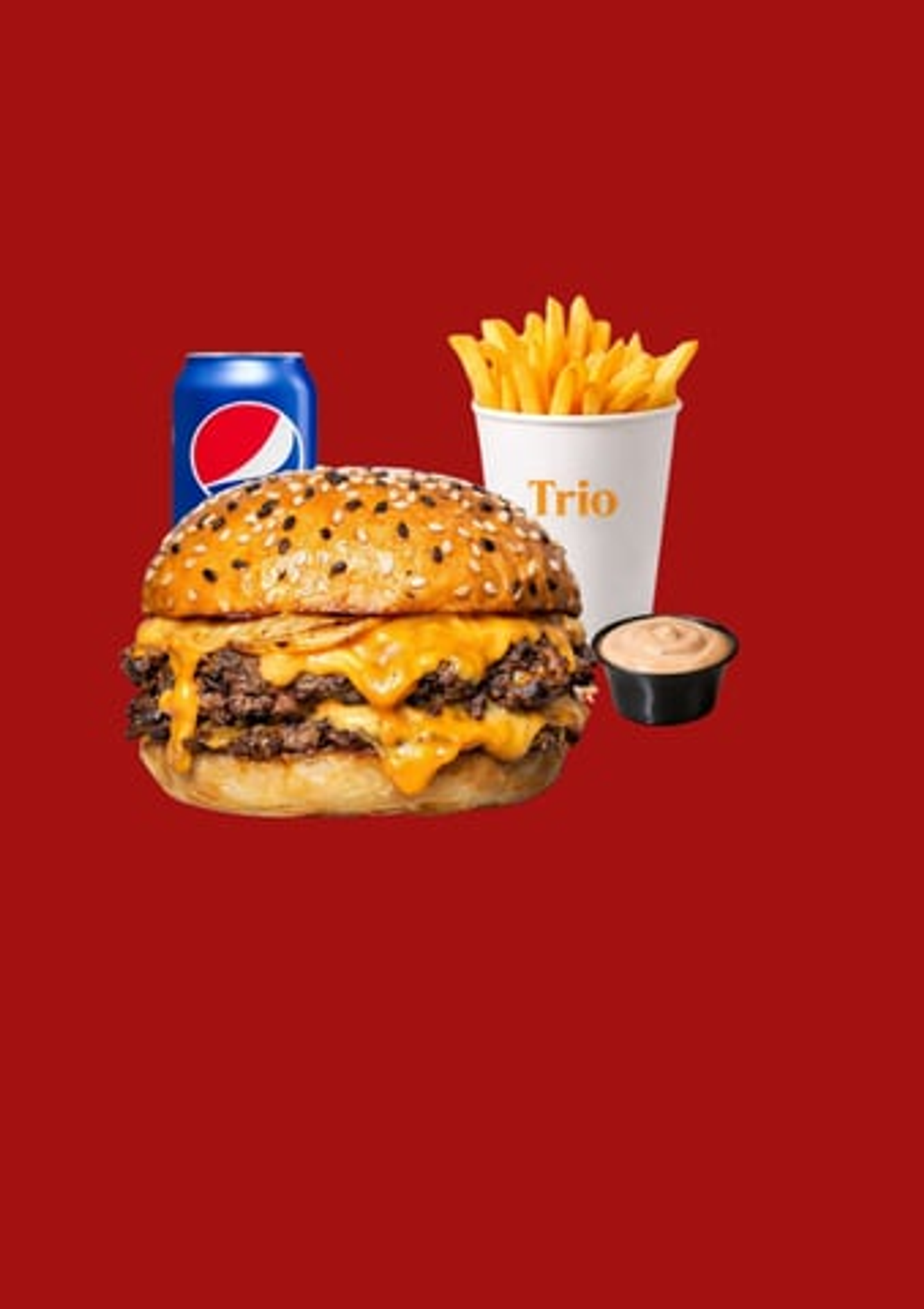 1 اوكلاهوما + 1 بطاطس + 1 مشروب + 1 صوص تريو
