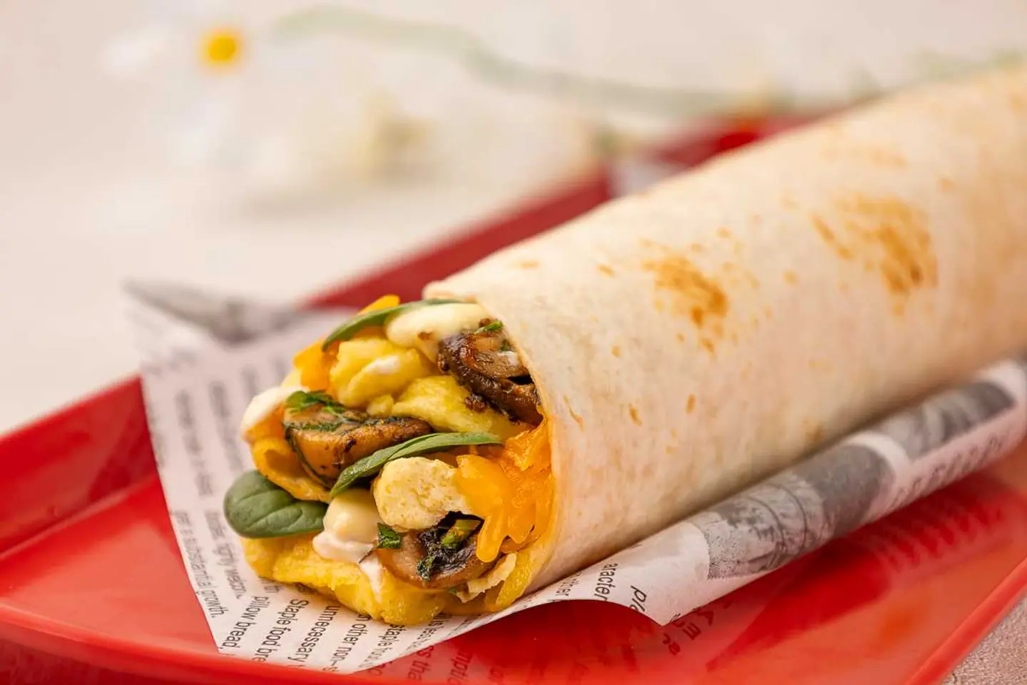 Omelette & Shroom Wrap