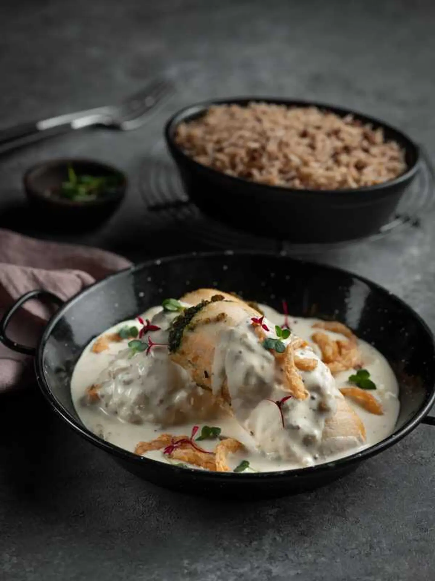 Stuffed Chicken Breast With Citrus Mustard Cream Sauce