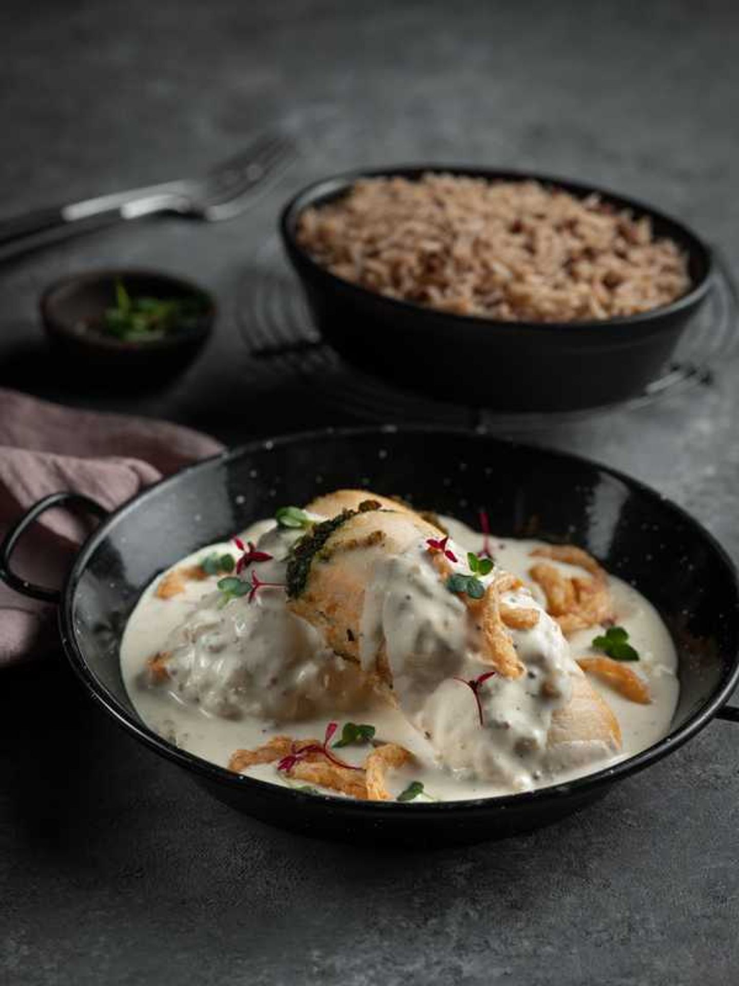 Stuffed Chicken Breast With Citrus Mustard Cream Sauce