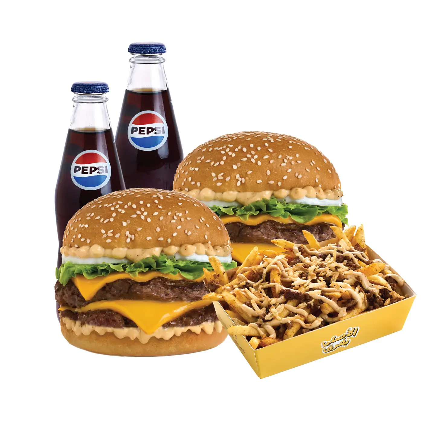 ثنائي دبل كلاسيك برجر لحم