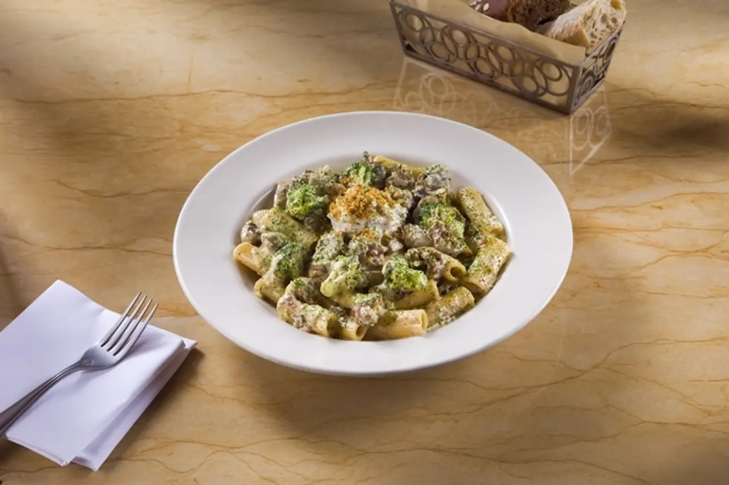 Italian Sausage And Fresh Mushroom Rigatoni