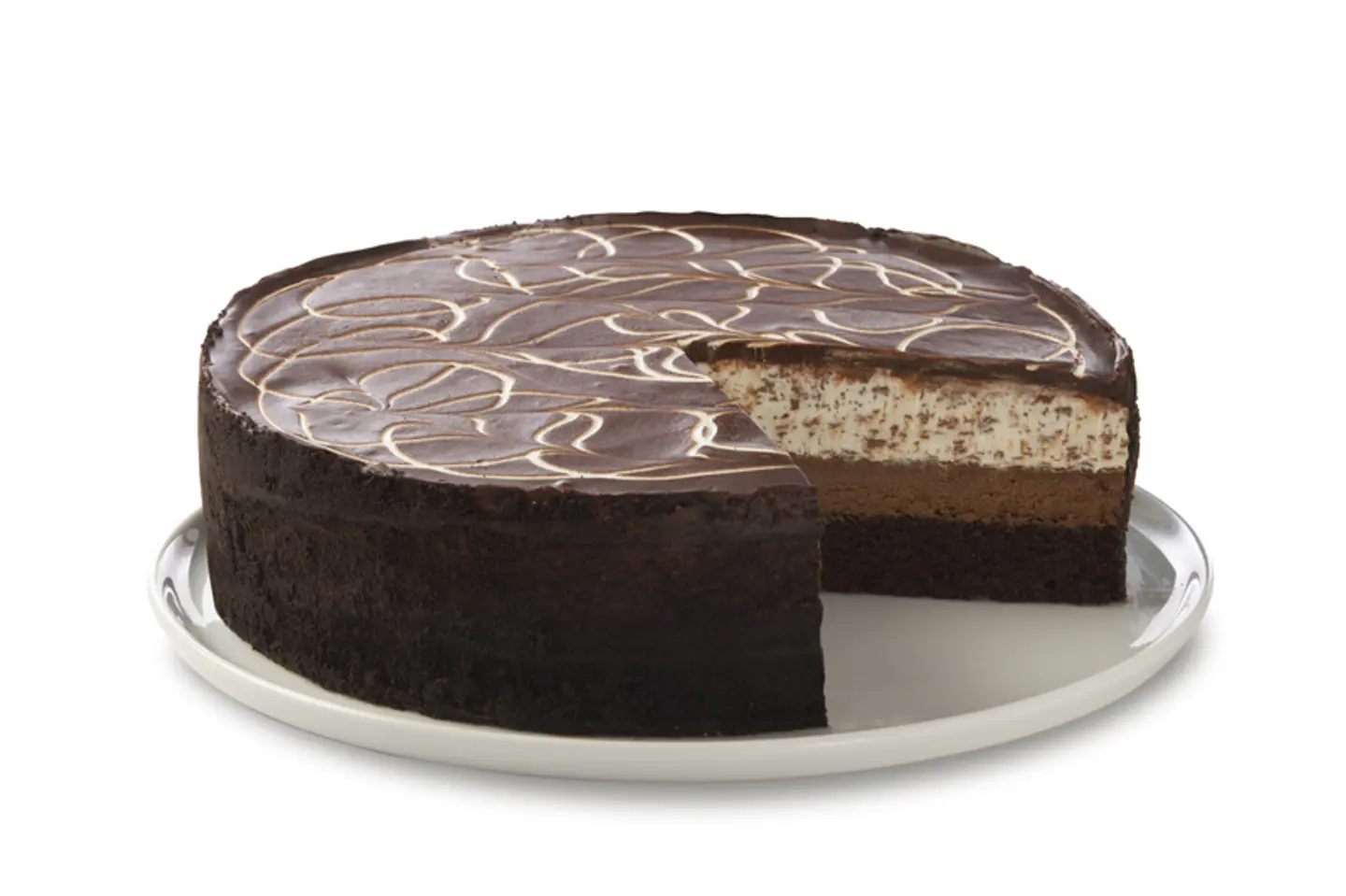 Chocolate Tuxedo Cream Whole Cheesecakes
