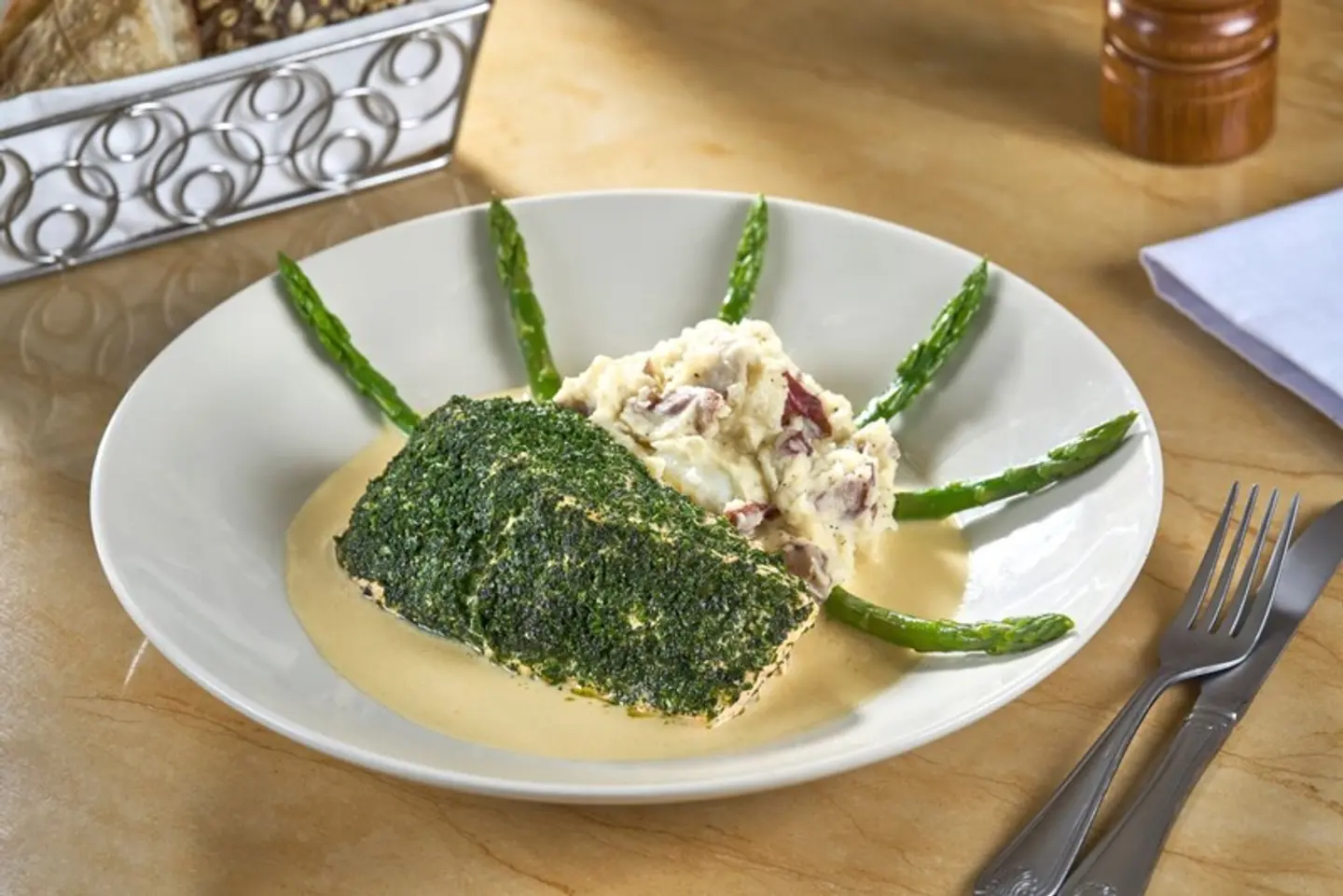 فيليه السلمون بالأعشاب