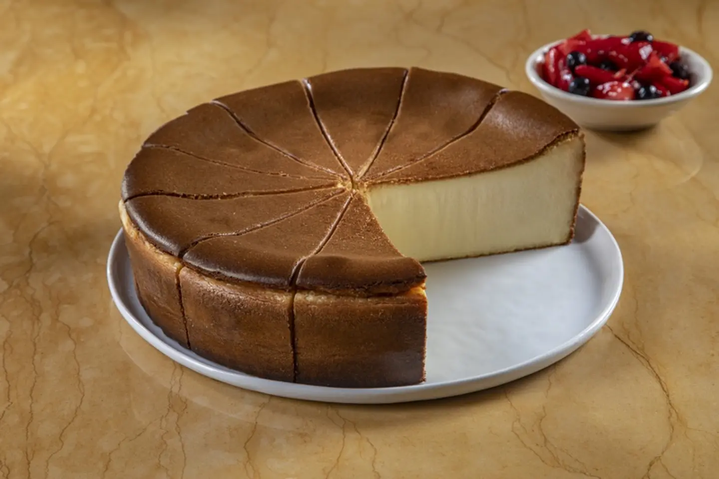 Classic Basque Whole Cheesecake