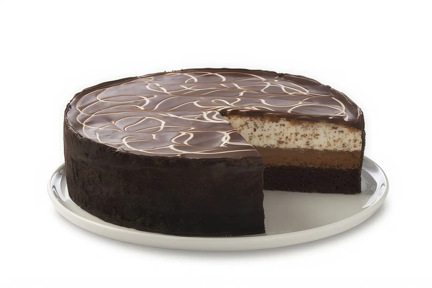 Chocolate Tuxedo Cream Whole Cheesecakes