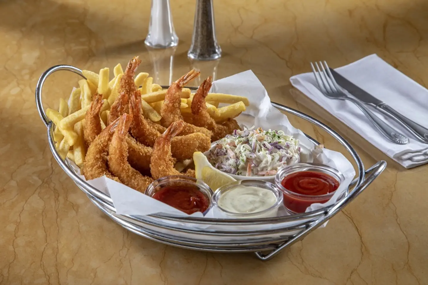 طبق الروبيان المقلي