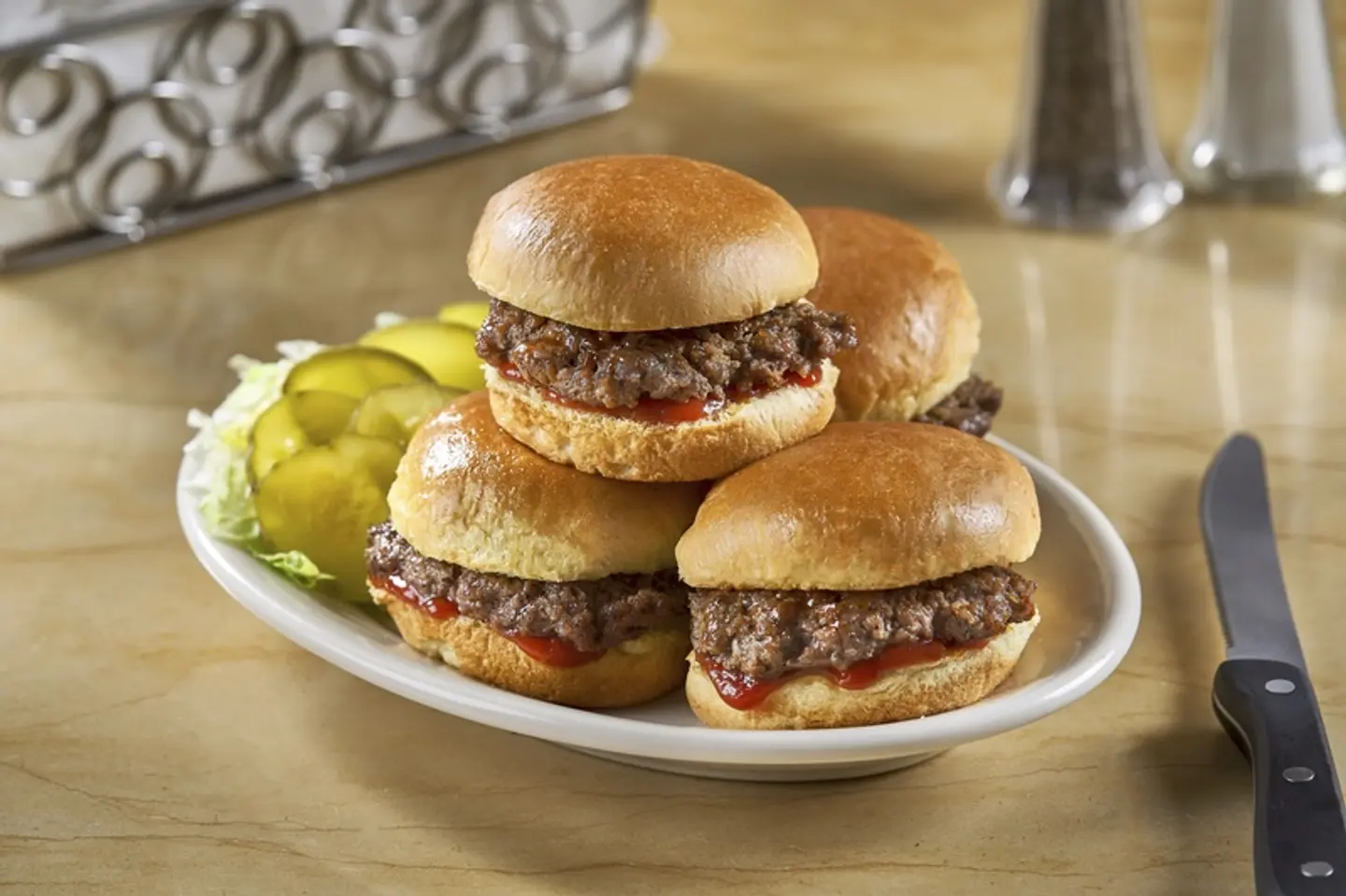 Roadside Sliders With French Fries