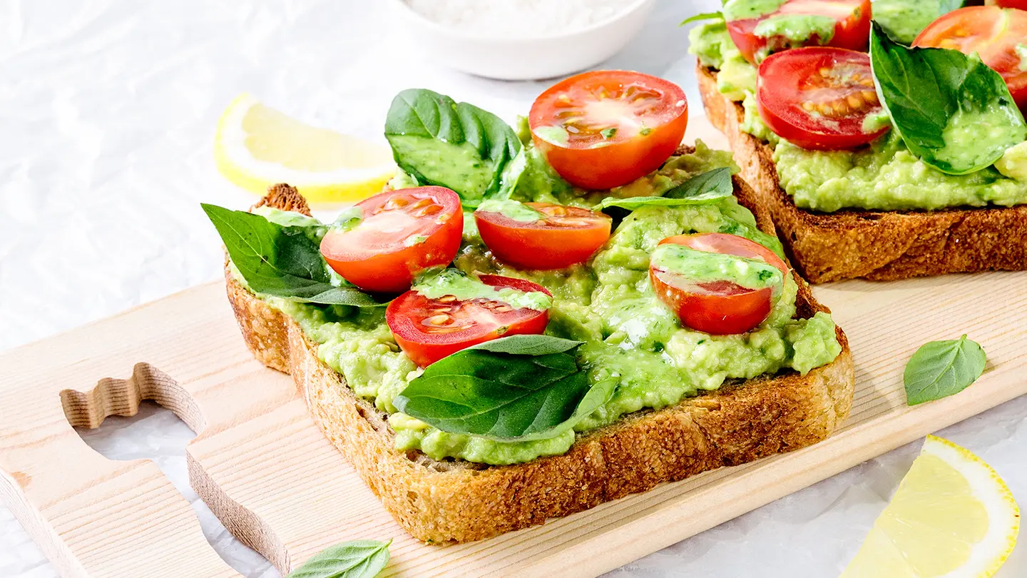 Tomato Basil Avocado Toast