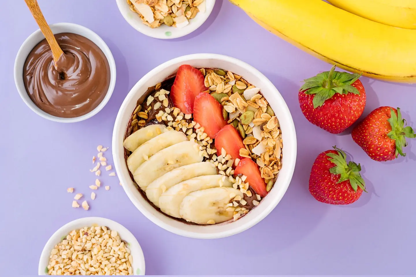 Choco Banana Berry Acai Bowl