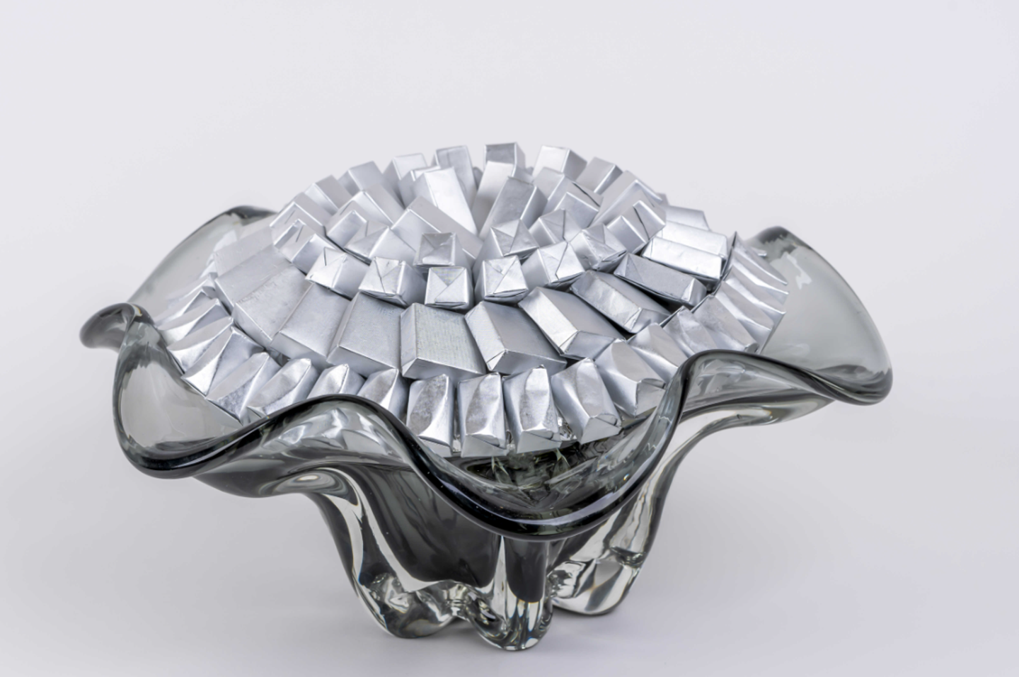 Clear Silver Glass Tray 10005064