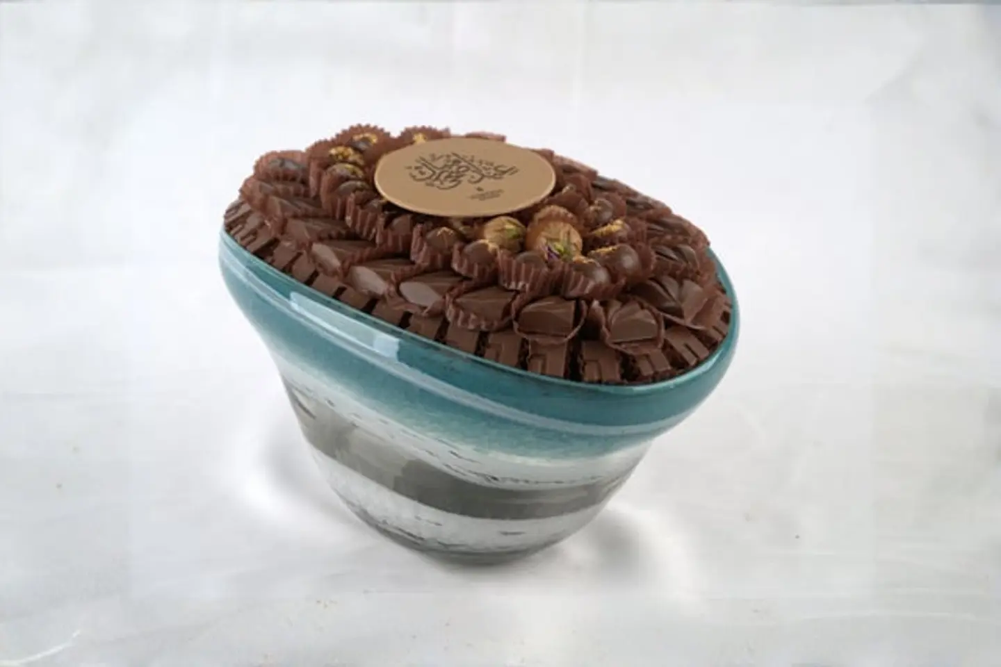 صينية زجاج ازرق 5399