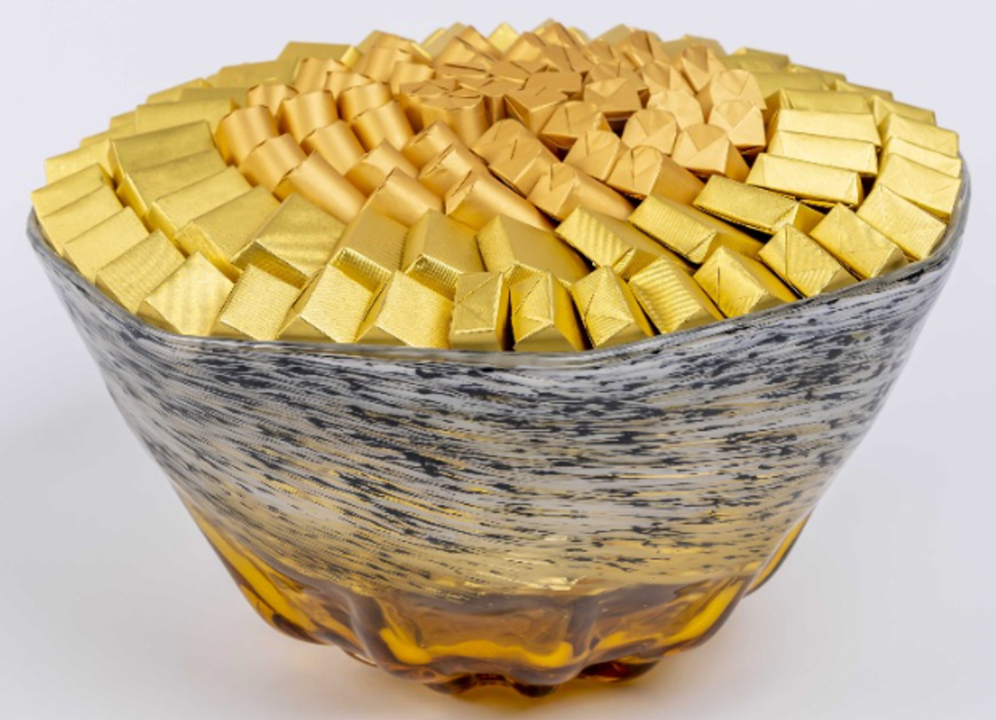 Grey And Orange Glass Tray 10005056