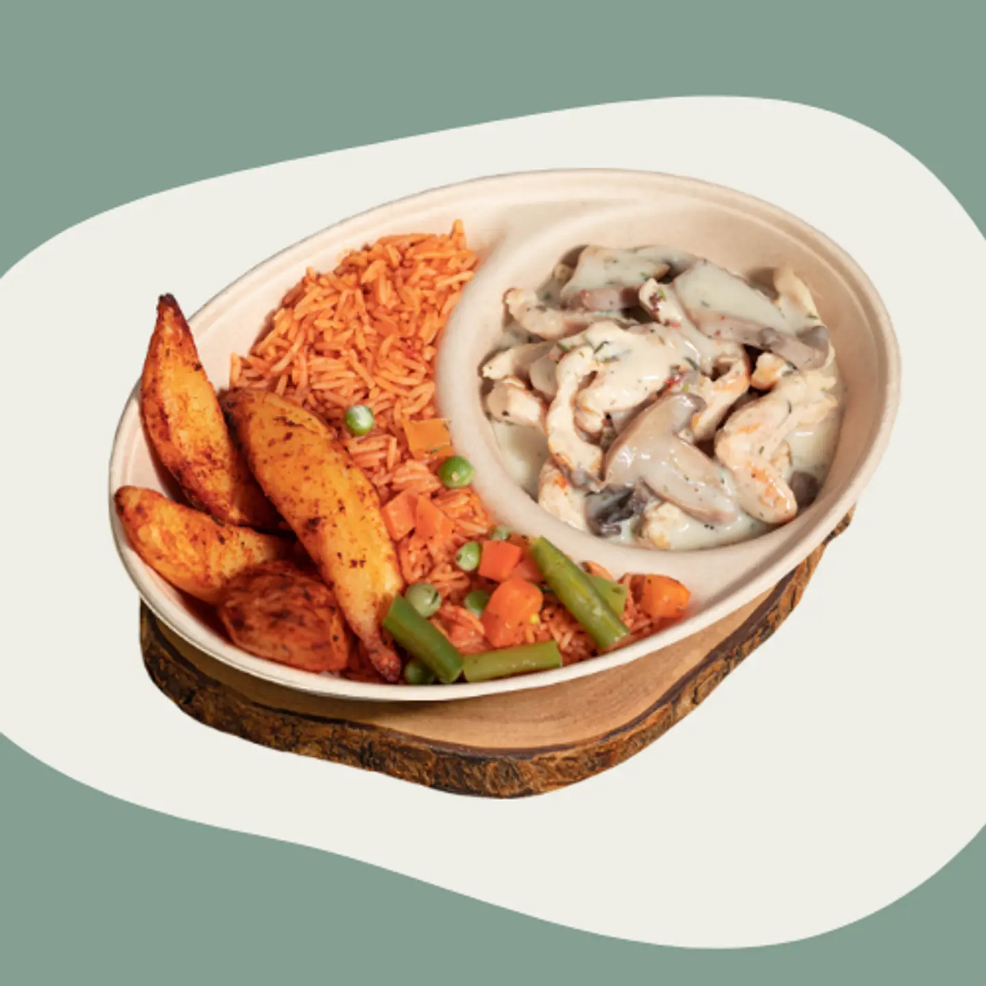 فت دجاج الفطر