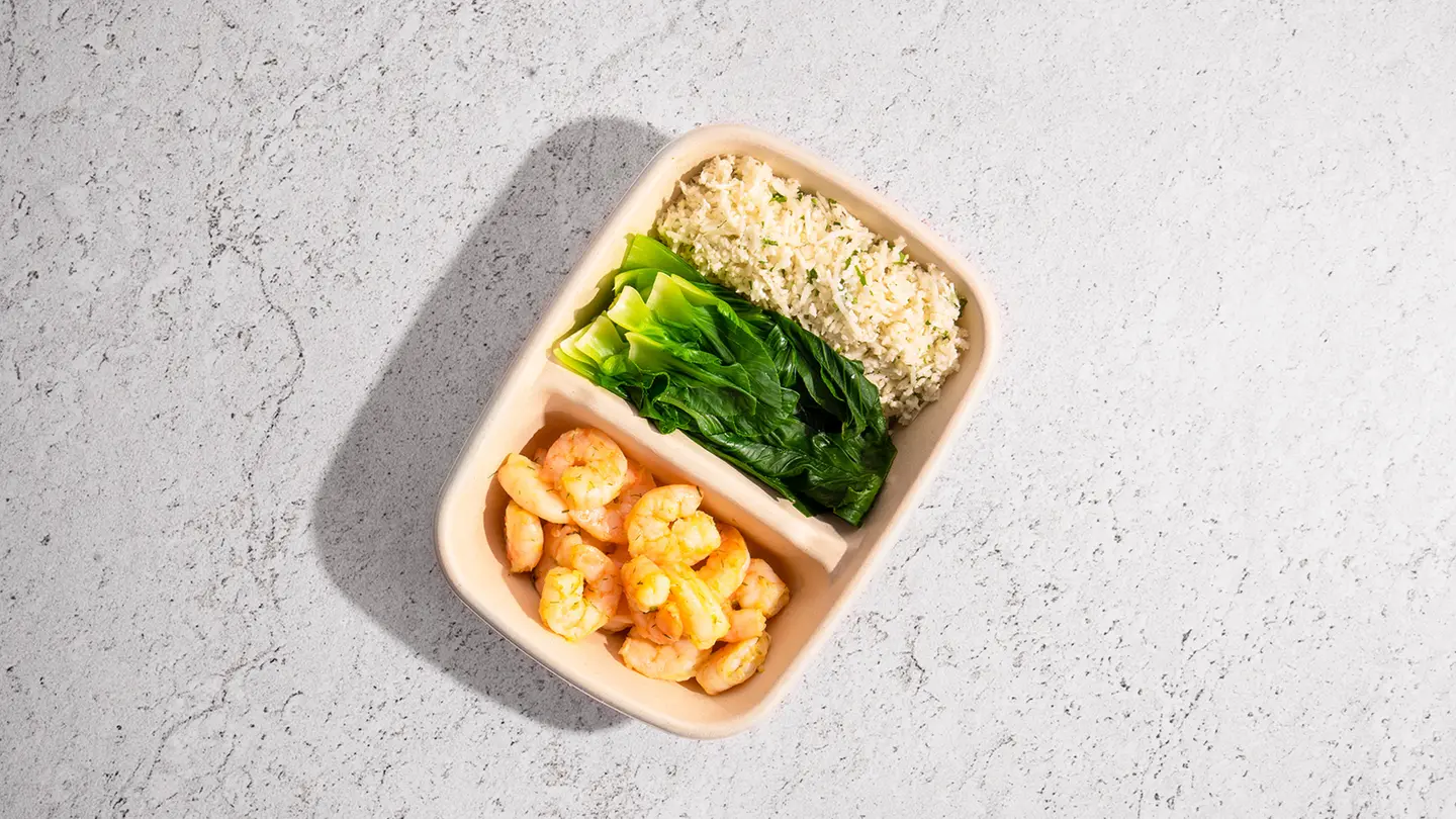 Low Carb Garlic Shrimp Plate