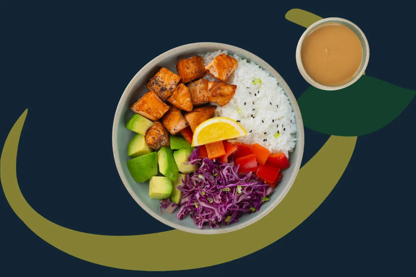 Salmon Cubes Bowl