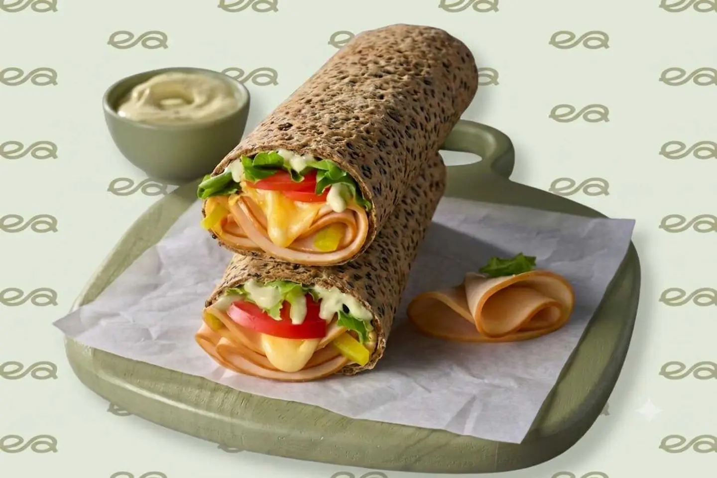 Low Cal Turkey & Cheese Wrap In Protein Dough