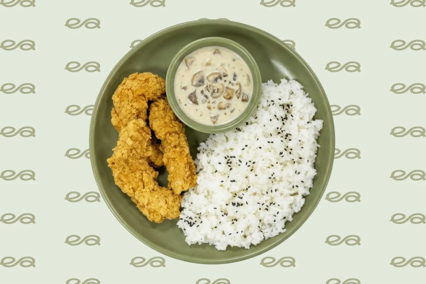 Crispy Chicken Strips With Rice
