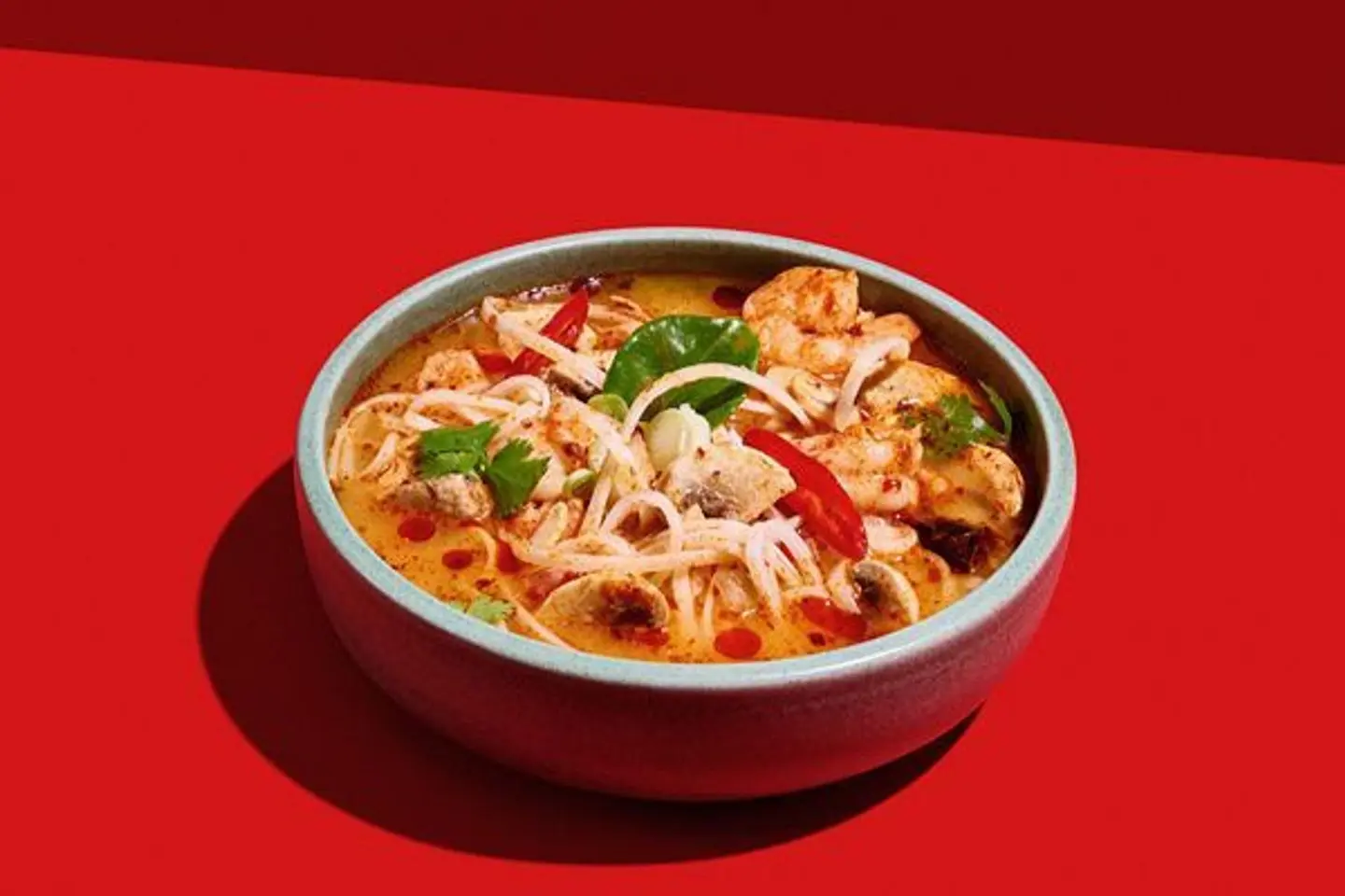 Spicy Tom Yum Noodle Soup Shrimp