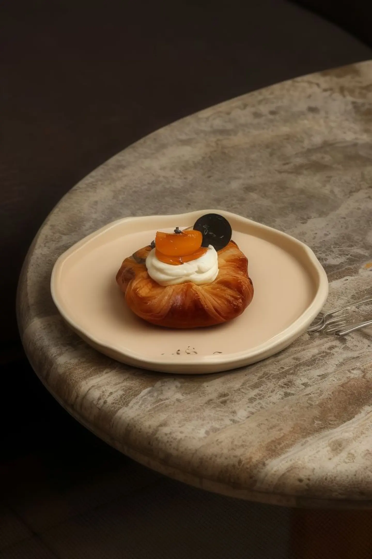 دانيش بالجبنة الكريمية و مُربى المشمش