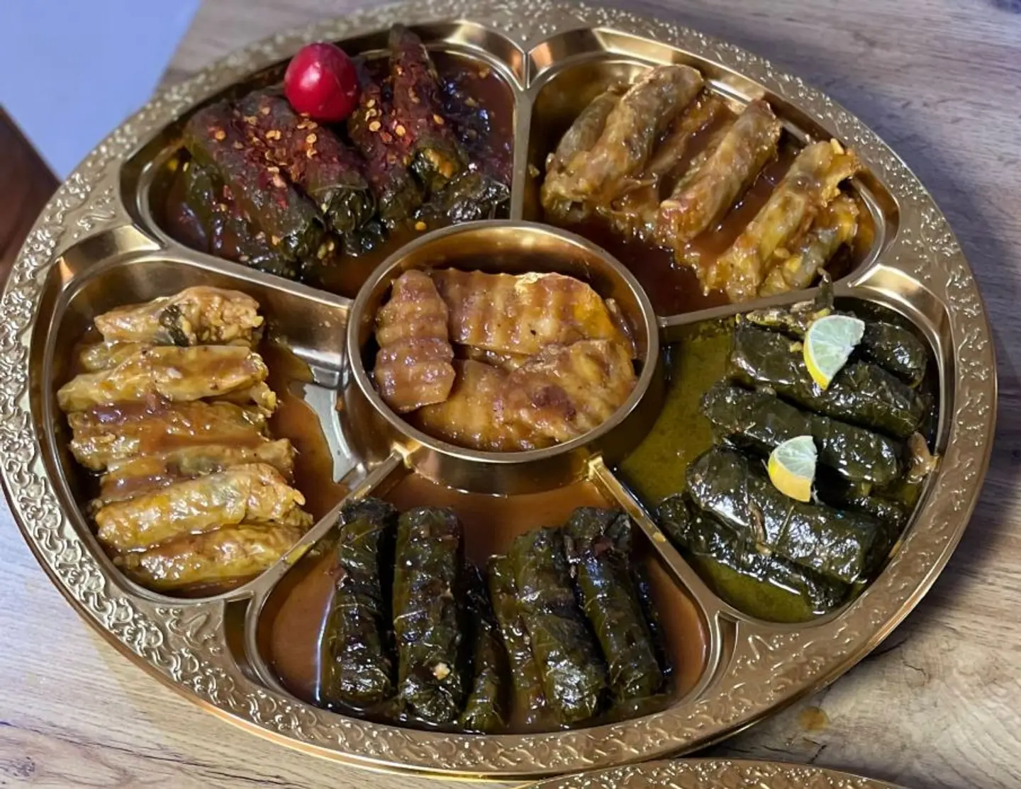 Large Mixed Cabbage And Grape Leaves
