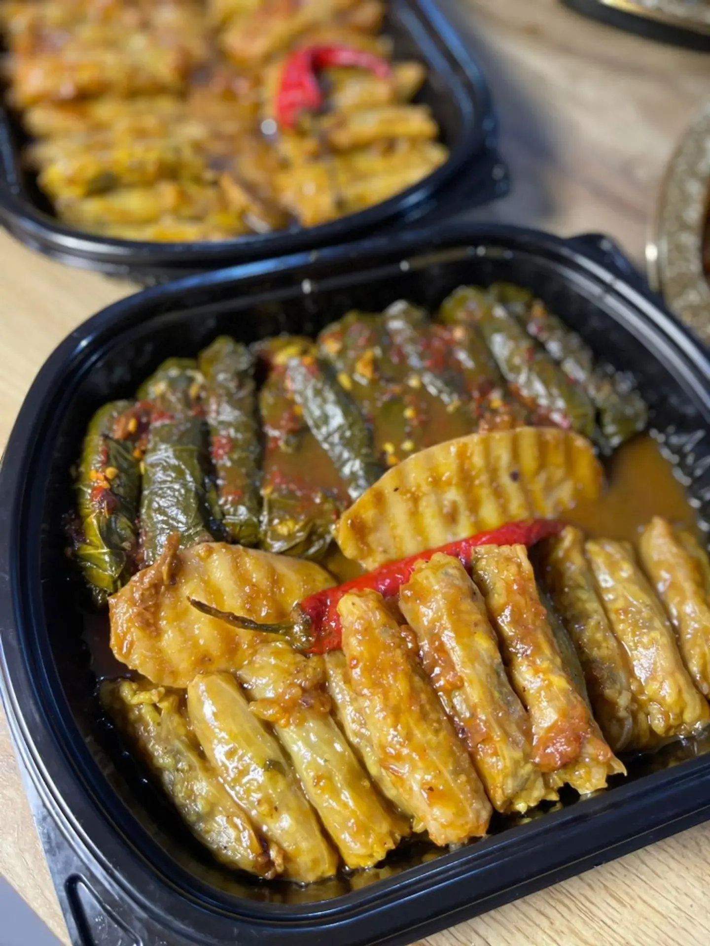Mixed Grape Leaves And Cabbage
