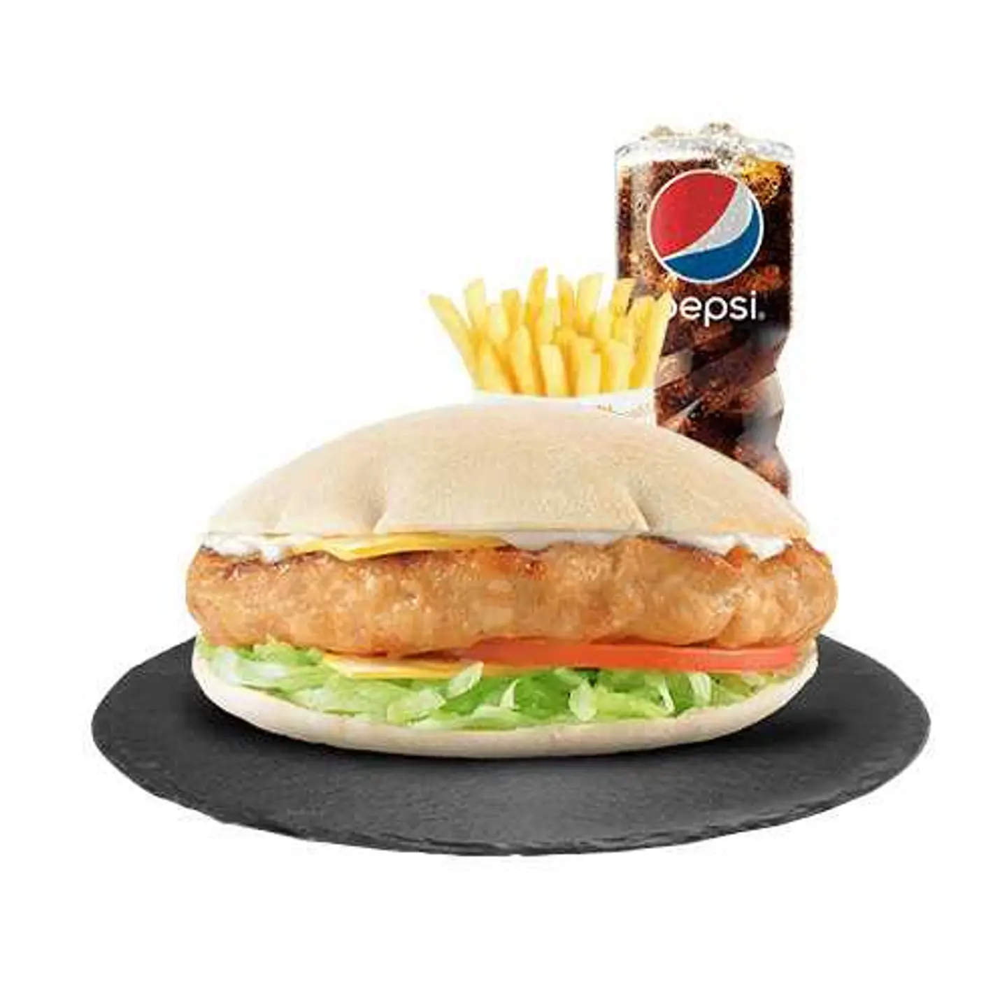 Burger Arabia Meal White Bread.
