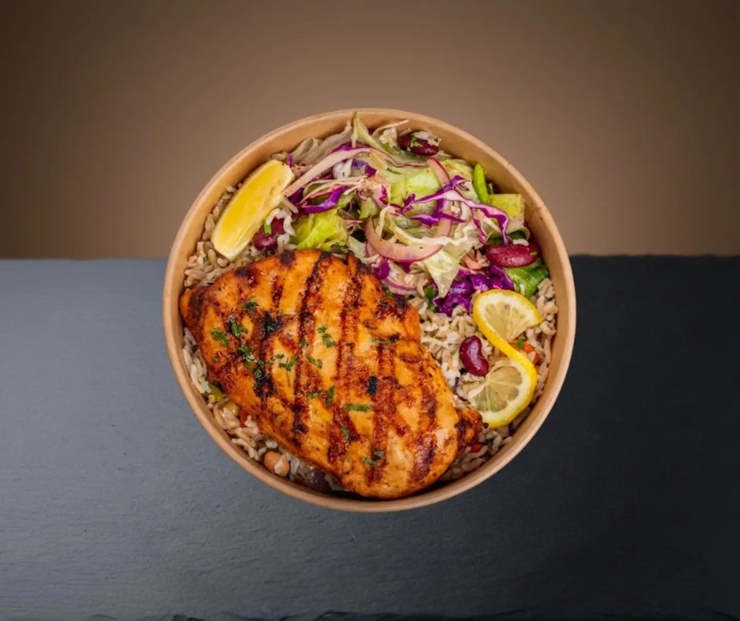 أرز مع دجاج مشوي