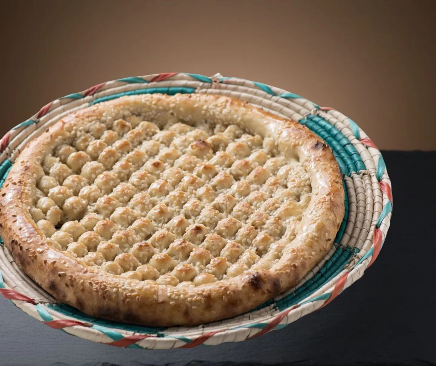 نان روغني (بالسمن والسمسم)