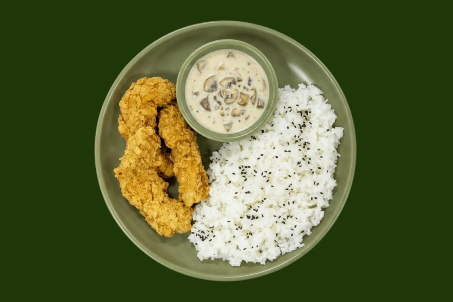 Crispy Chicken Strips With Rice