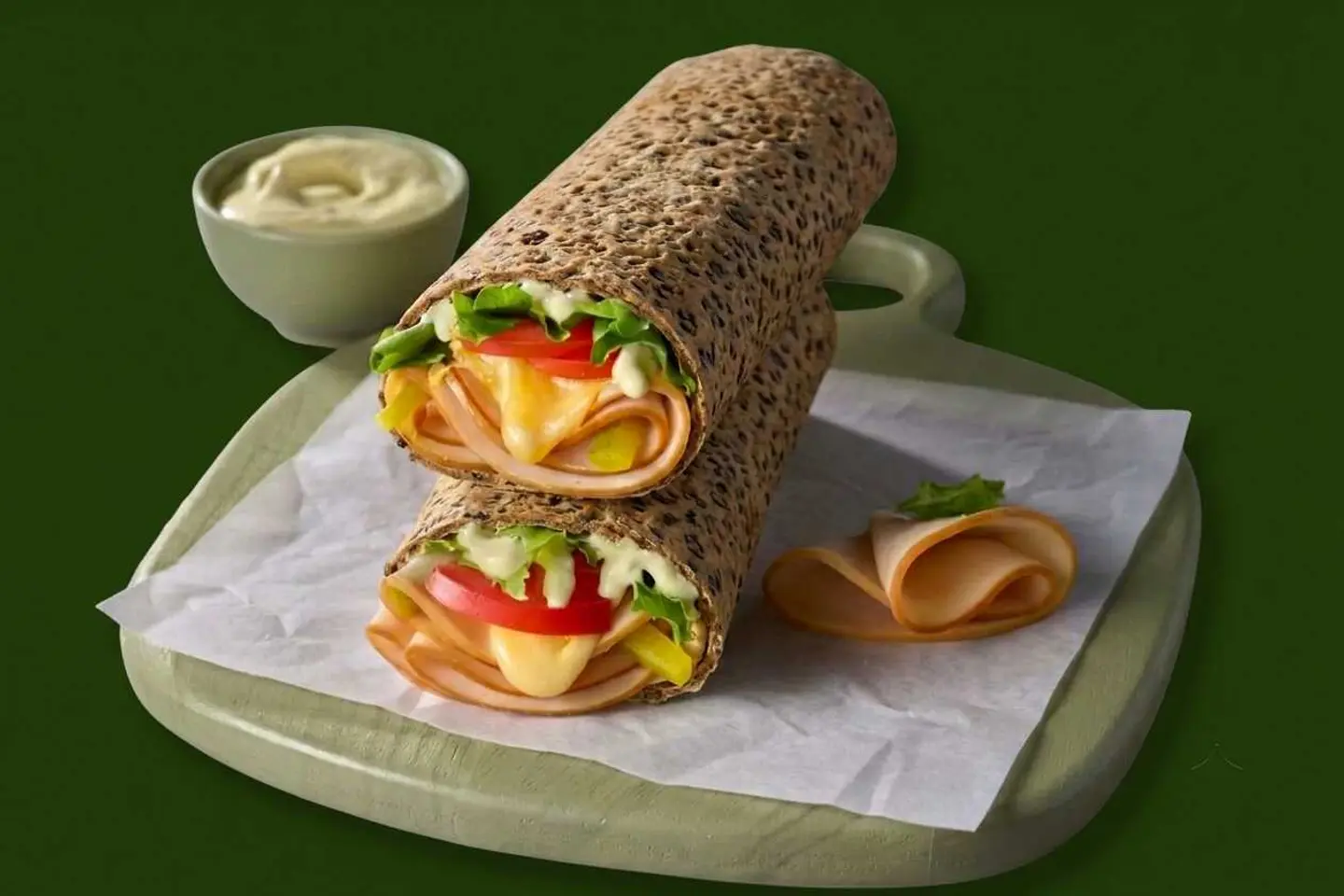 Low Cal Turkey & Cheese Wrap In Protein Dough