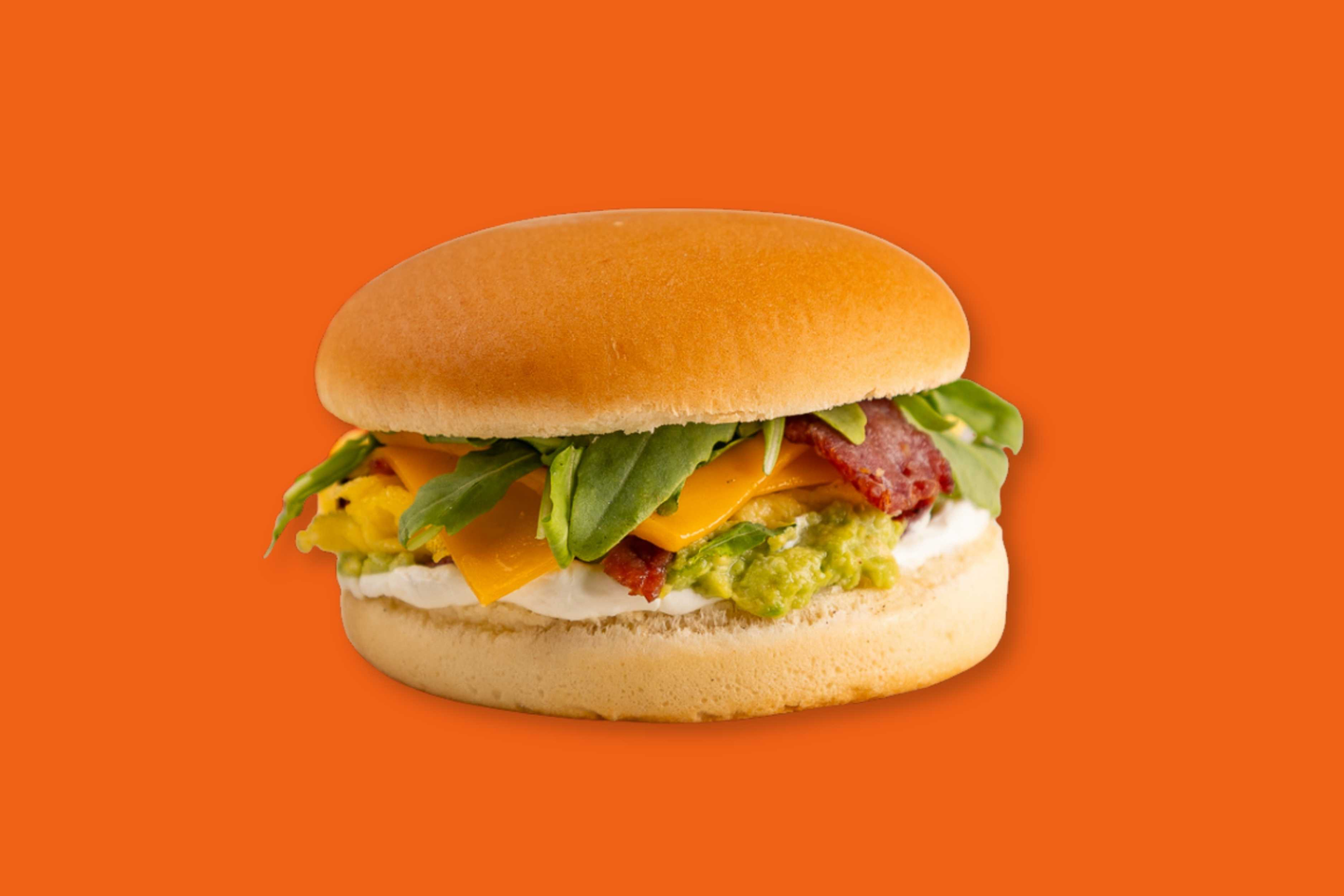 Egg, Avo, Bacon Bun