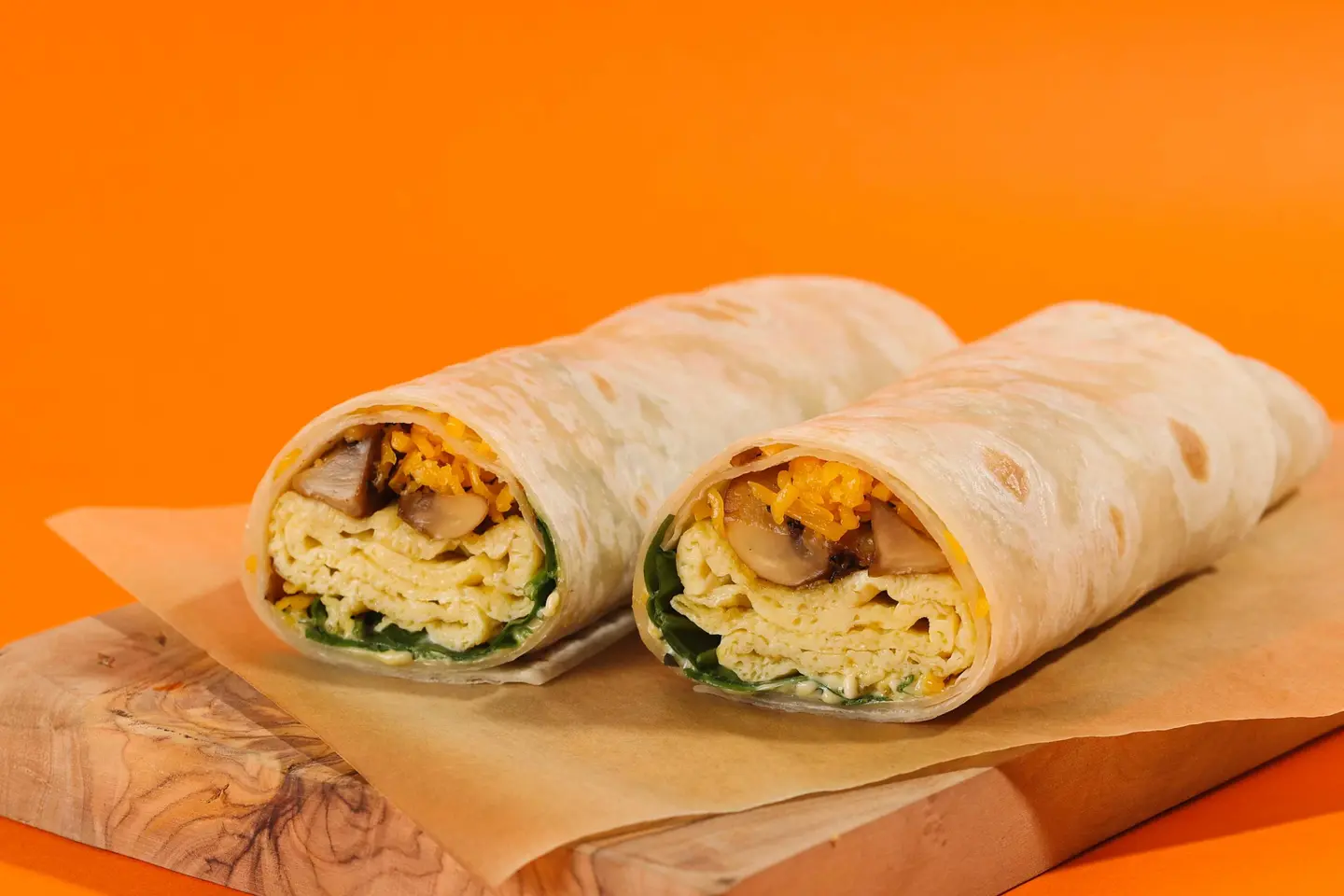Mushroom Omelette Wrap