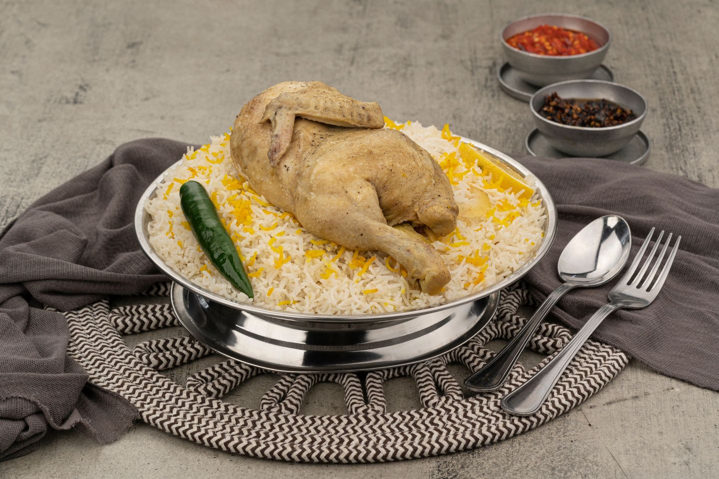 دجاج مدفون مع رز
