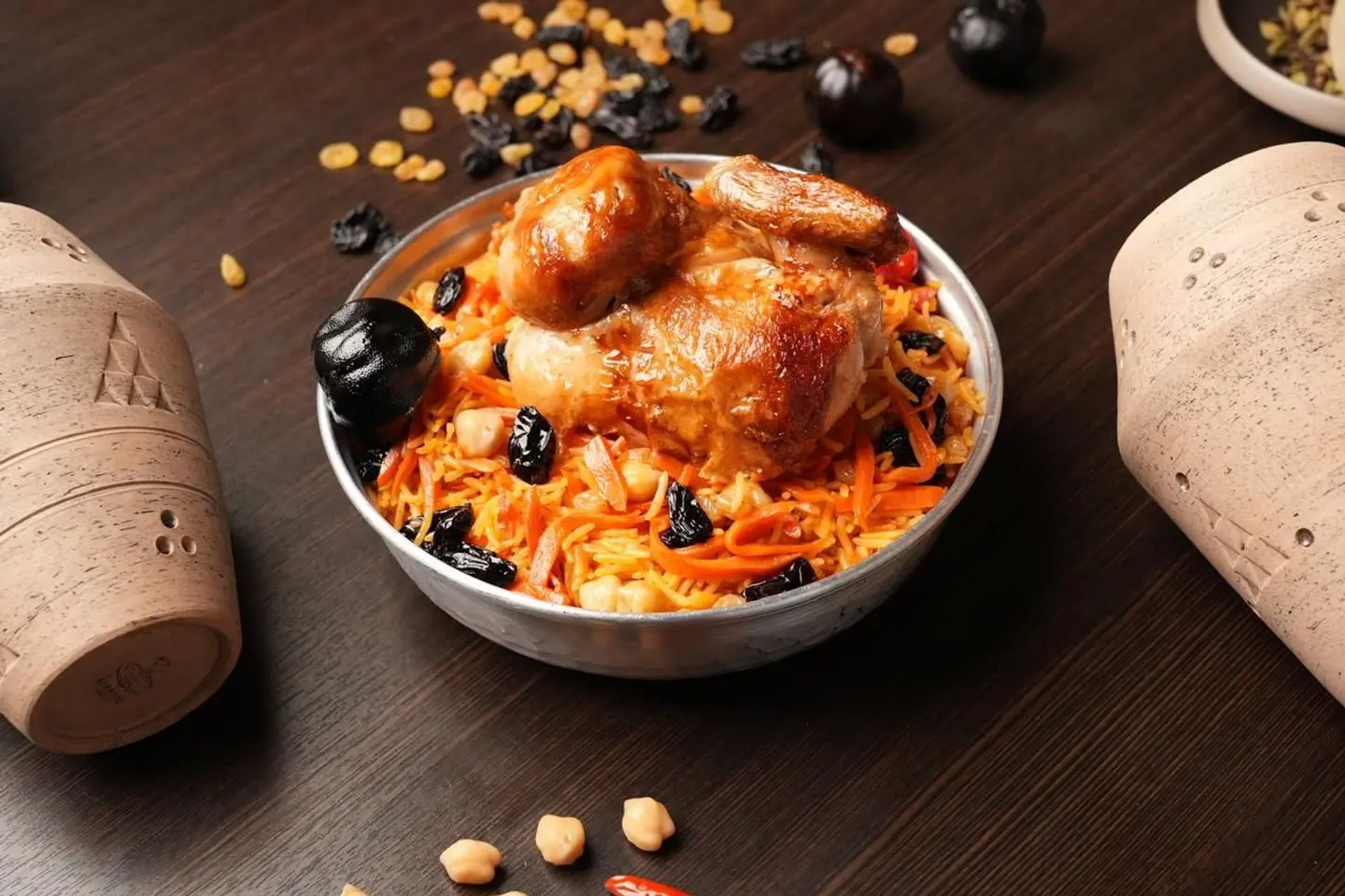 بخارى دجاج مع رز (نصف حبة)