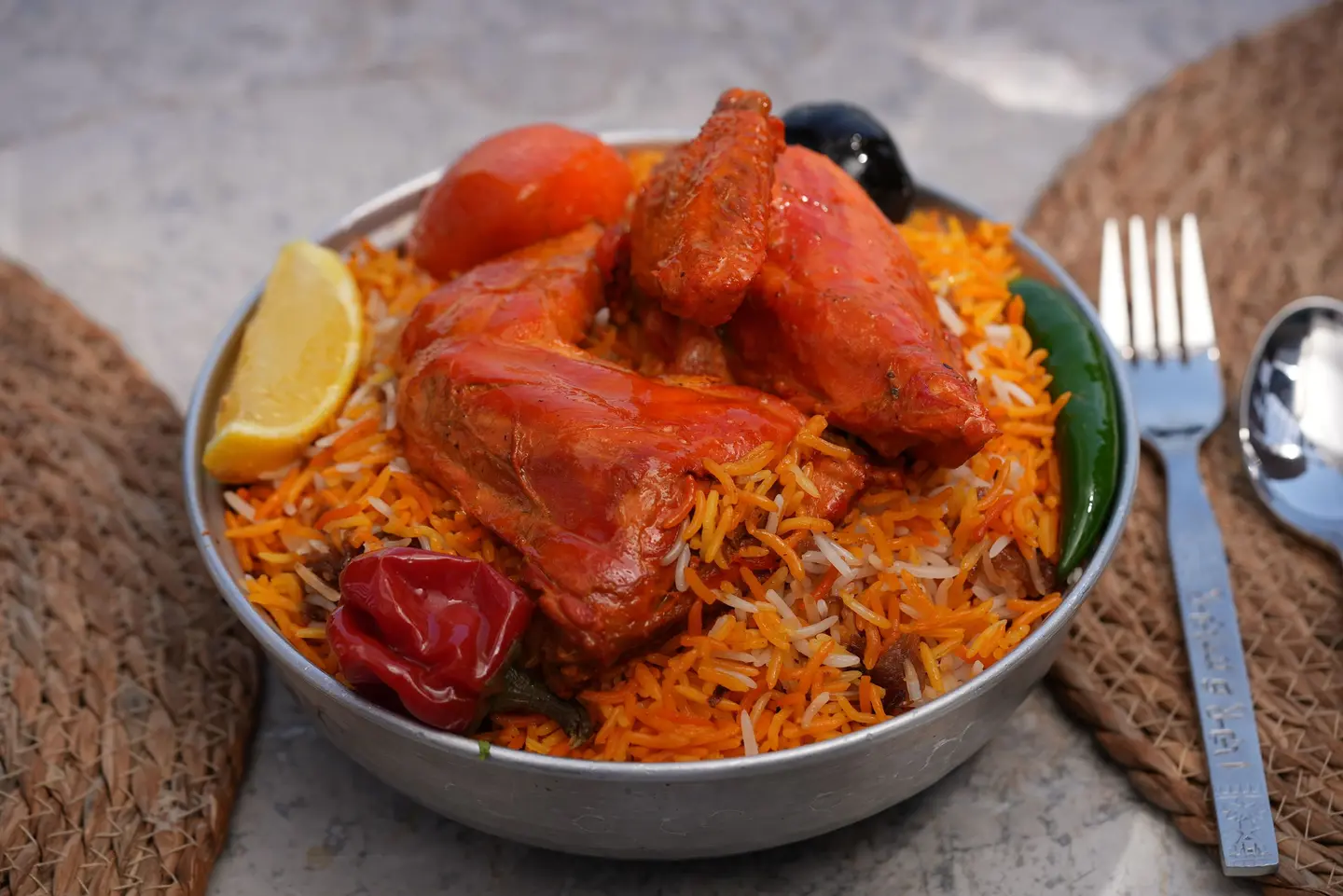 زربيان دجاج مع رز (نصف حبة)