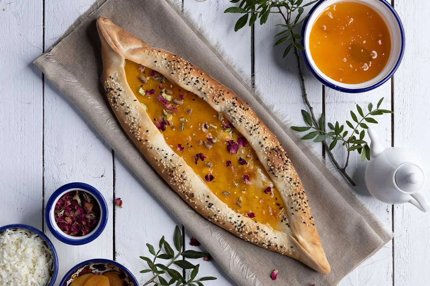 Apricot Jam With Cheese Fatayer