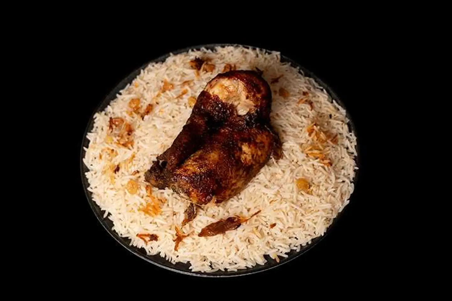 Half Grilled Chicken With Rice