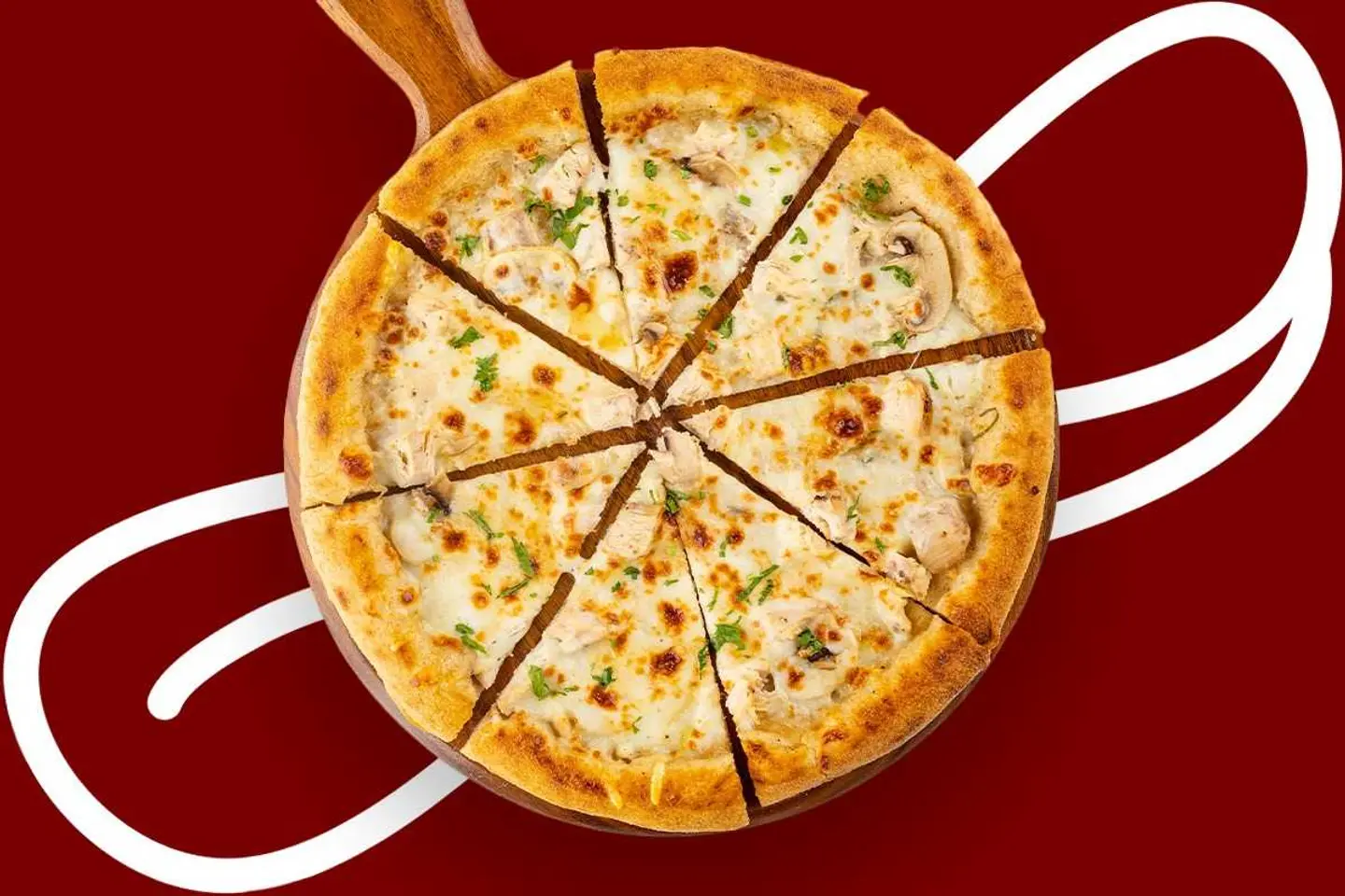 Chicken Alfredo Pizza Large