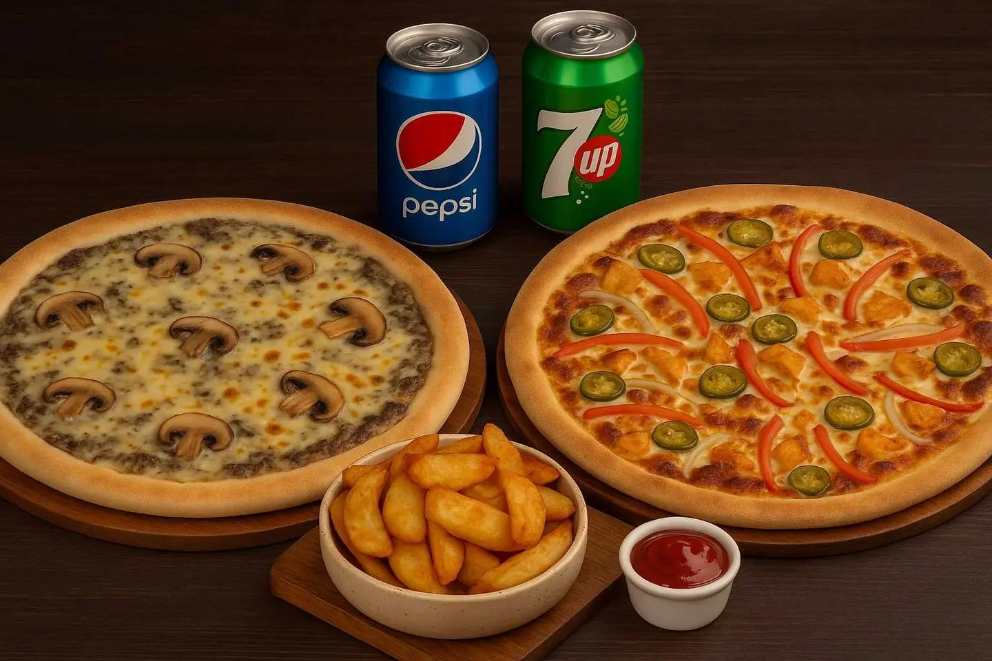 كومبو البيتزا الثنائي