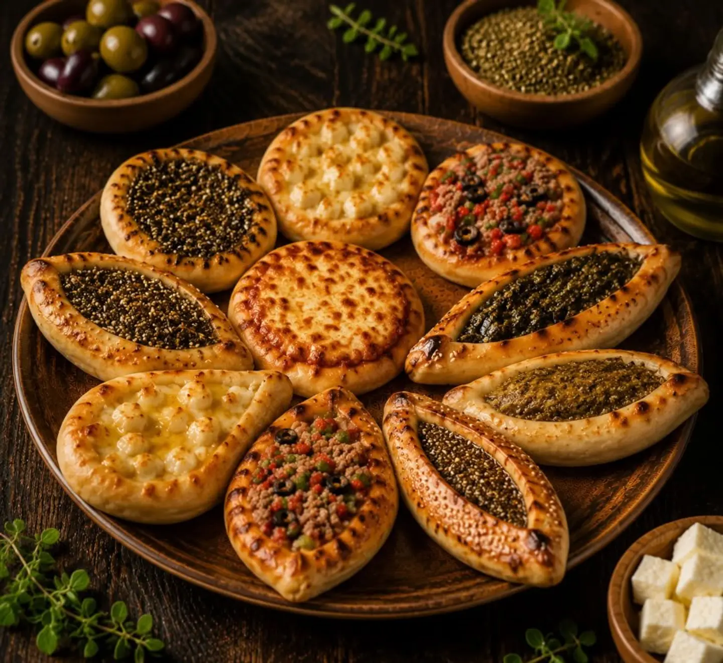 صحن فطائر مشكل كبير