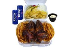 حبة فروج مشوي + 2 كنزا + علبة حمص
