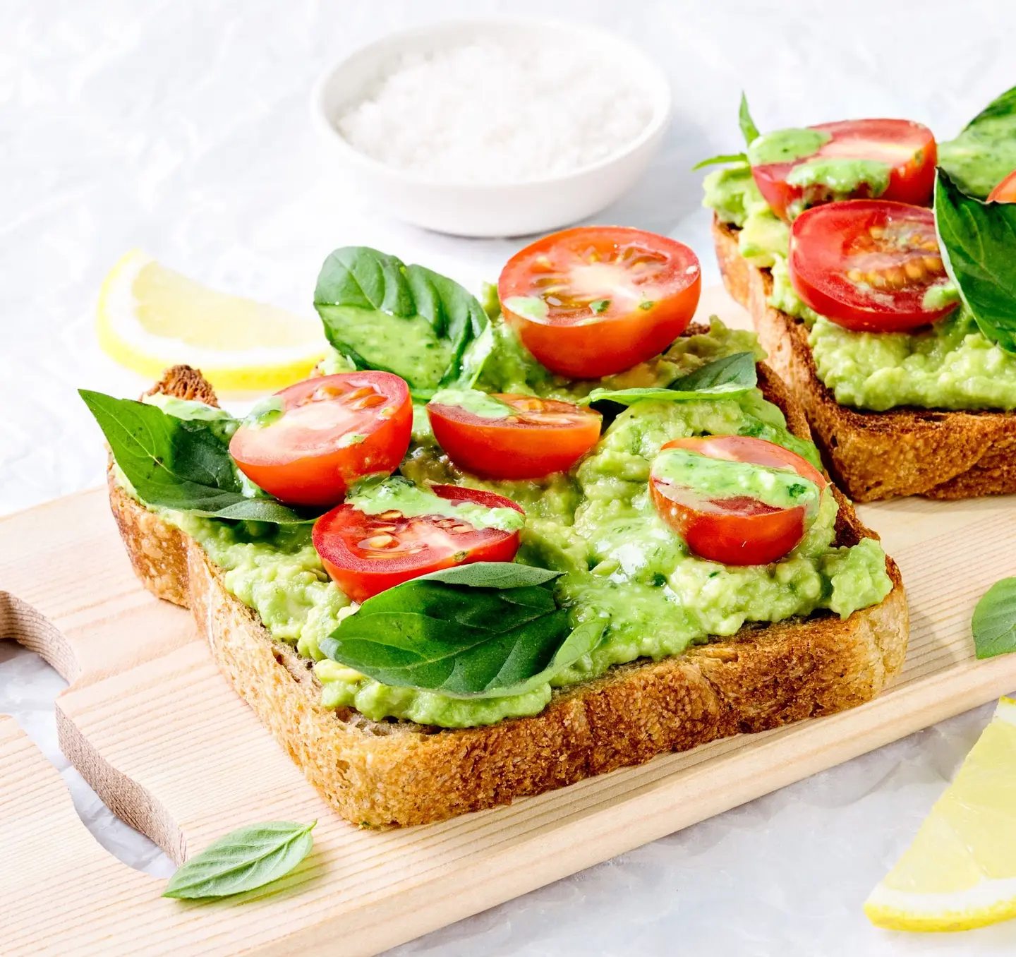 Tomato Basil Avocado Toast