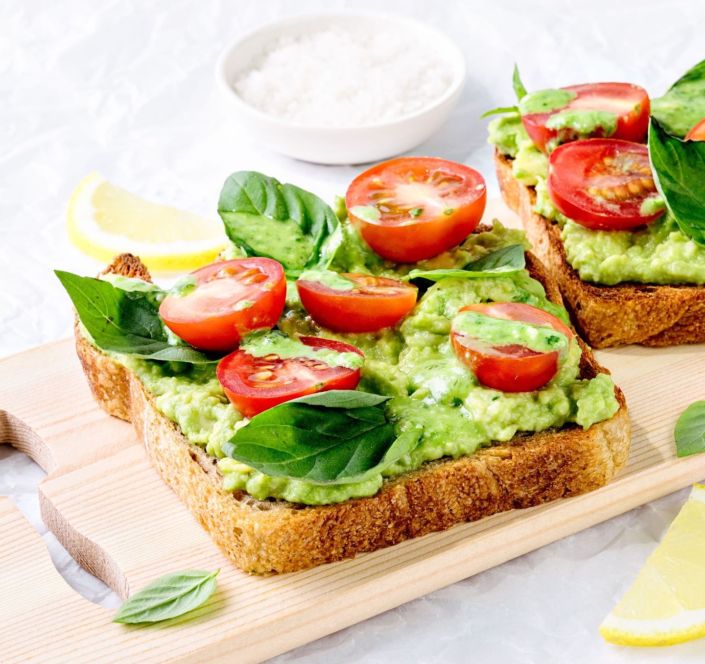 Tomato Basil Avocado Toast