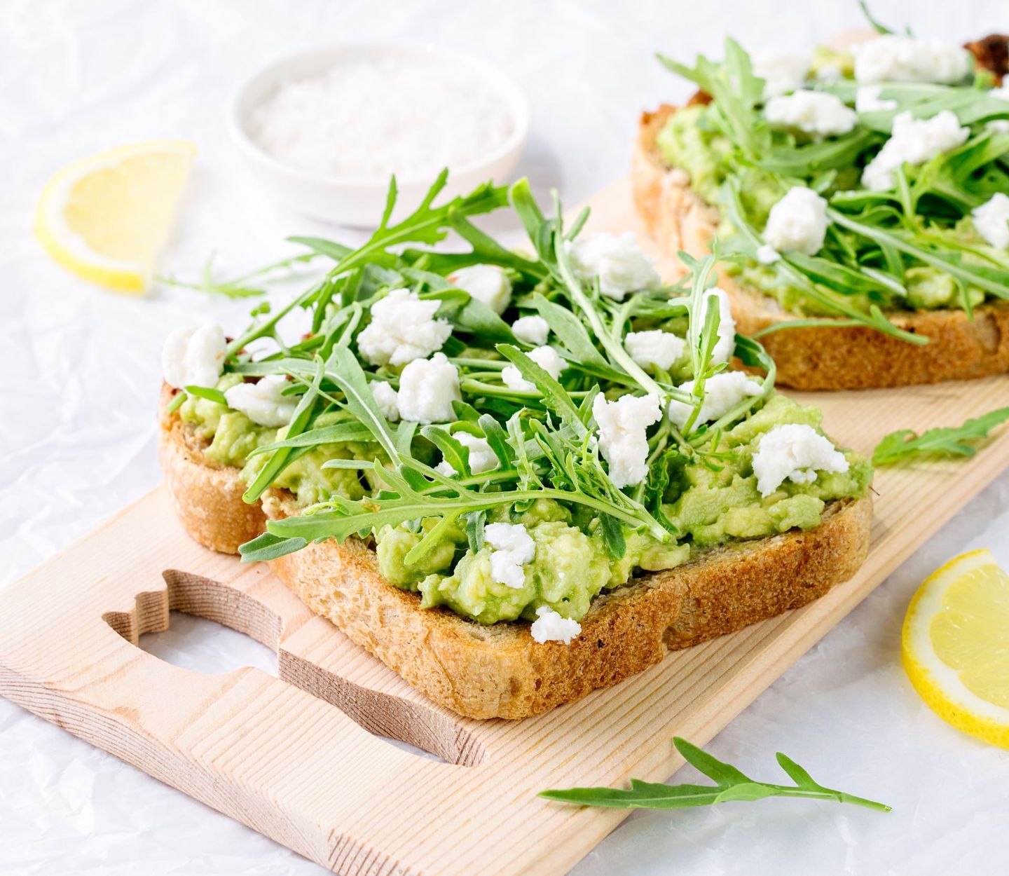Rocket Goat Cheese Avocado Toast